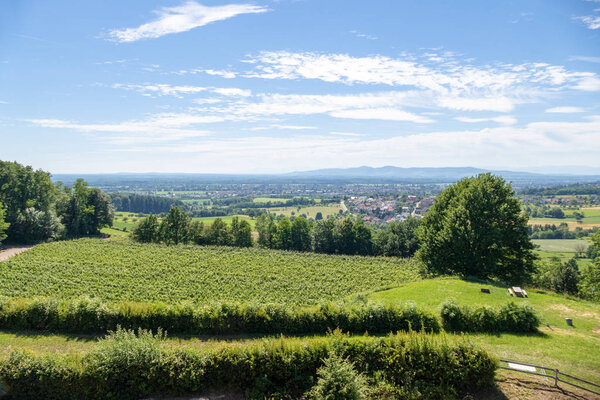 An image of a view from Castle Hochburg at Emmendingen Germany