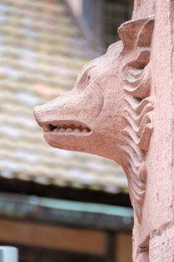 Fransa'da Haut-Koenigsbourg kalesi görünümü