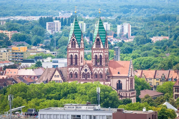 Pohled Architekturu Města Freiburg Německo — Stock fotografie