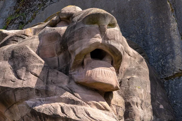 Belfort Fransa Kalesiaslan Heykeli Bir Görüntü — Stok fotoğraf