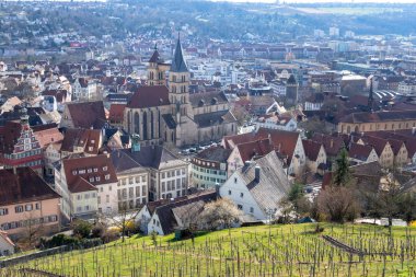 Esslingen Stuttgart Almanya panoramik görünümü