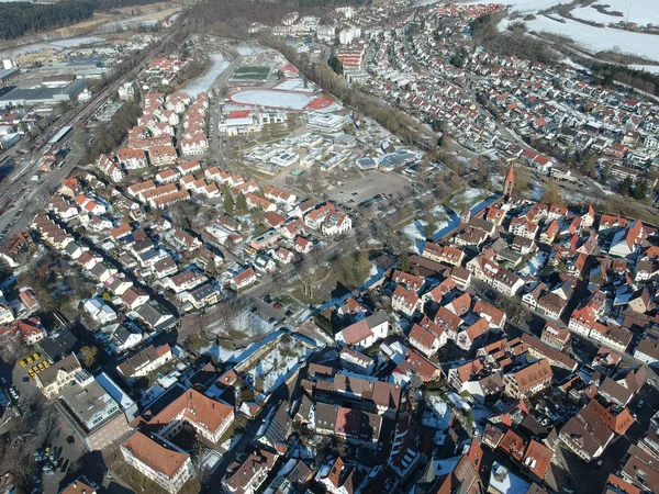 Vista aérea sobre Weil der Stadt Baden Wuerttemberg Alemanha — Fotografia de Stock