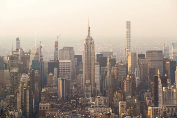 Manhattan New York med Empire State Building – stockfoto