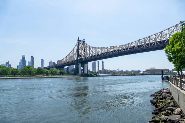 Queensboro Bridge a královny New York USA — Stock fotografie