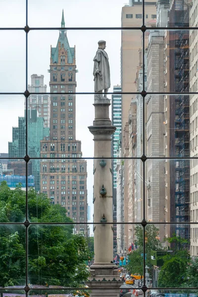 New York Kristof Kolomb Heykeli — Stok fotoğraf