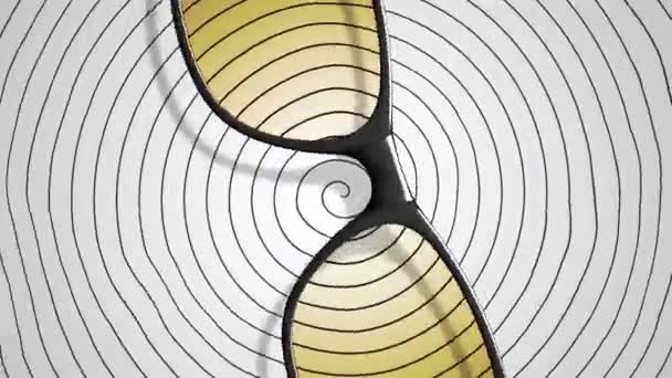 Hipnoses Arka Planda Gözlük Animasyon — Stok video