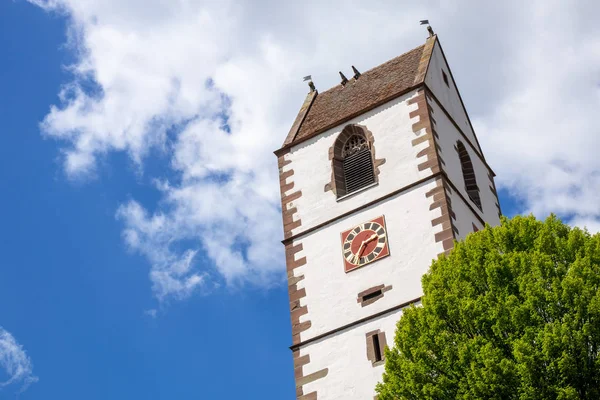 Igreja fortificada em Bergfelden sul da Alemanha — Fotografia de Stock