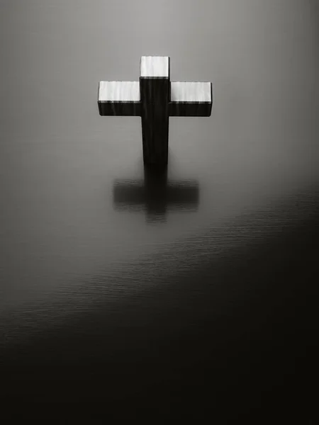 Schwarzes Kreuzsymbol mit Platz für Text — Stockfoto