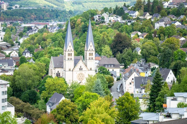 Вид с воздуха на церковь Зиген Германия — стоковое фото