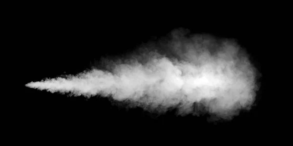 Fehér füst textúra fekete háttér — Stock Fotó