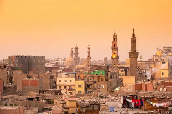 Ηλιοβασίλεμα στο Κάιρο Αίγυπτος — Φωτογραφία Αρχείου