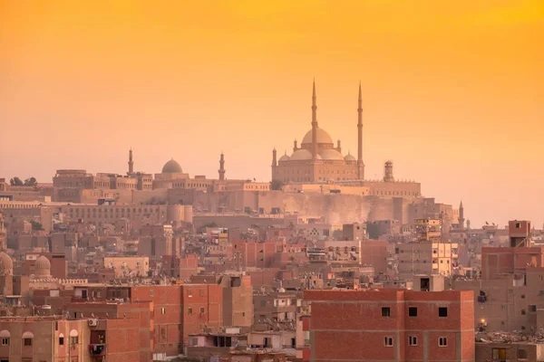 Zonsondergang landschap in Caïro Egypte — Stockfoto