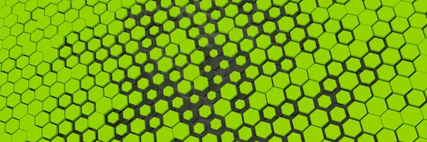 Green yellow hexagon background — Stock Photo, Image