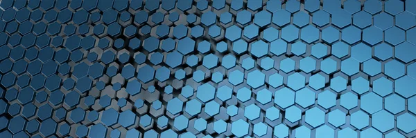 Blue hexagon background — Stock Photo, Image