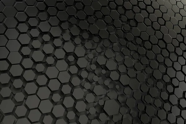 Black and white hexagon background — Stock Photo, Image