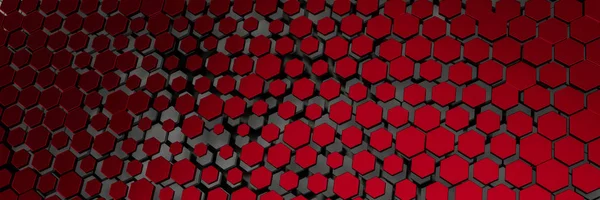 Fond hexagonal rouge foncé — Photo