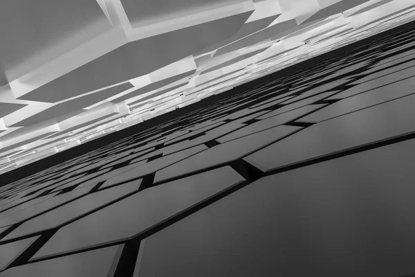 Fond hexagonal noir et blanc — Photo
