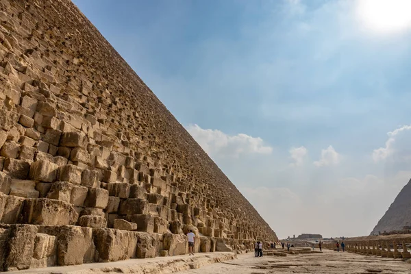 Piramisok Giza Cairo Egyiptom Stock Kép