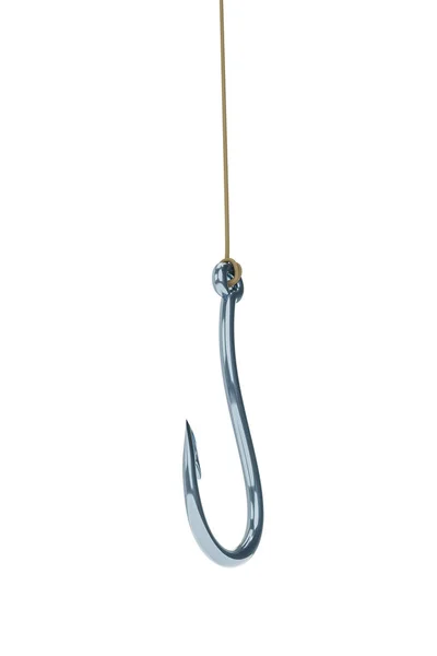 Fishing hook isolated on white background — Stock Photo, Image