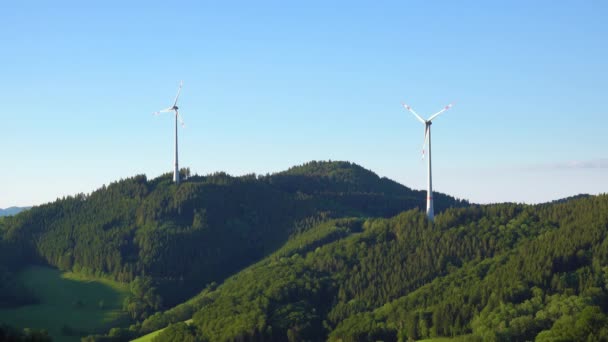 Wind Energy Plant Black Forest Area — Stock Video