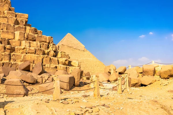 Piramidi a Giza Cairo Egitto — Foto Stock