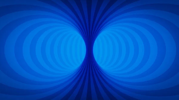 Optisk illusion blå tunnel — Stockfoto