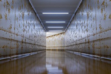 Tipik bir yeraltı koridoru arka plan
