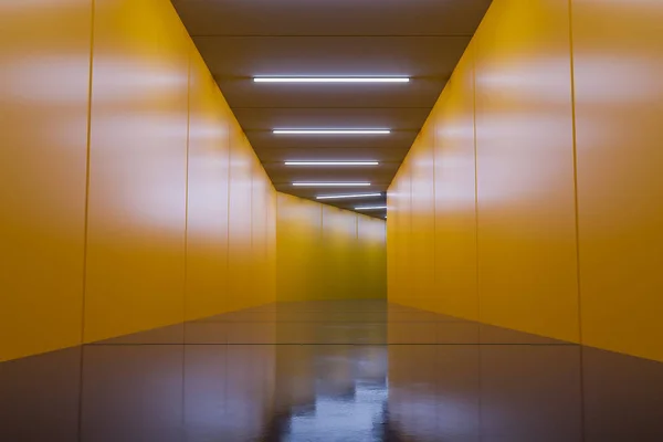 Un tipico sfondo corridoio sotterraneo — Foto Stock