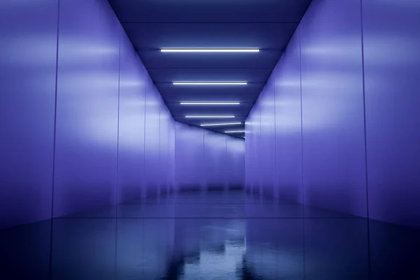 Um típico fundo de corredor subterrâneo — Fotografia de Stock