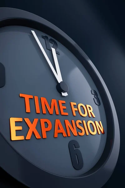 Clock with text time for expansion — Stock Photo, Image