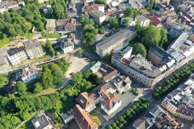 Baden-Baden Güney Almanya 'nın havadan görüntüsü
