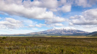 Mount Ruapehu volcano in New Zealand clipart