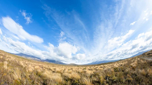 Wulkan Ruapehu w Nowej Zelandii obiektyw typu rybie oko — Zdjęcie stockowe