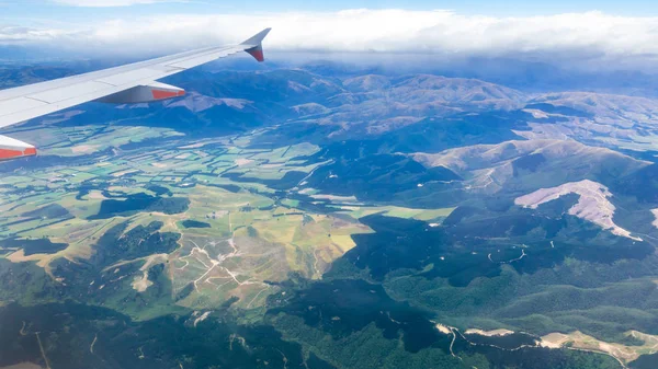 Flight over New Zealand south island — Stock Photo, Image