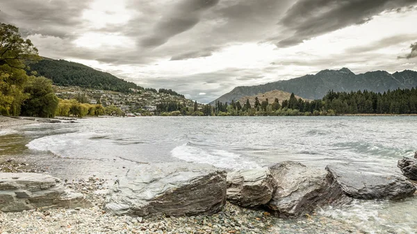 Scenérie na jezeře Te Anau, Nový Zéland — Stock fotografie