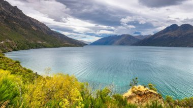 Lake Te Anau, Yeni Zelanda 'da manzara