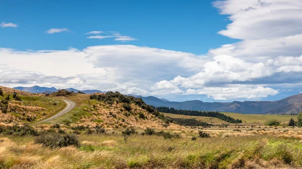 Straße zum Horizont Neuseeland Südinsel — Stockfoto