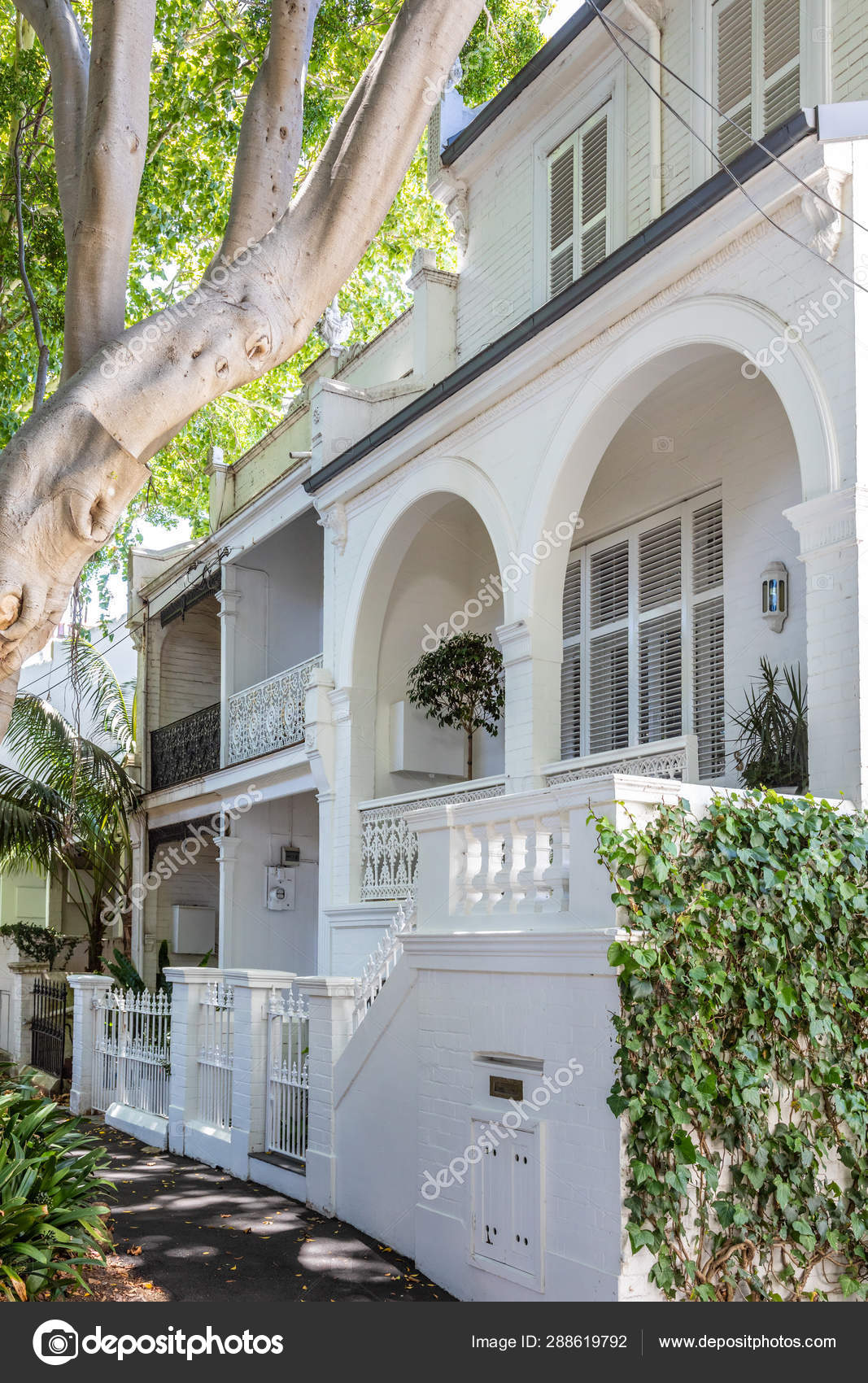 A Typical Terrace House In Sydney Australia Stock Photo - 