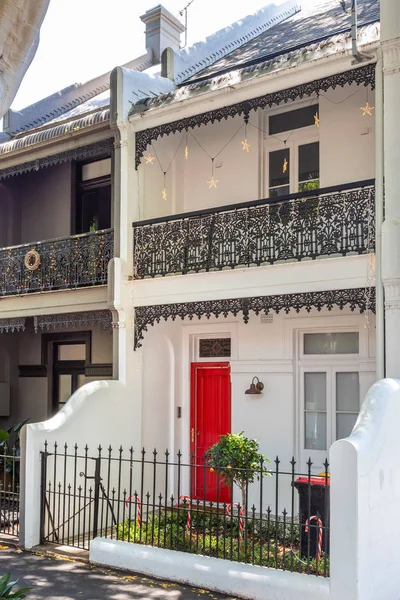 Une maison typique en terrasse à Sydney Australie — Photo