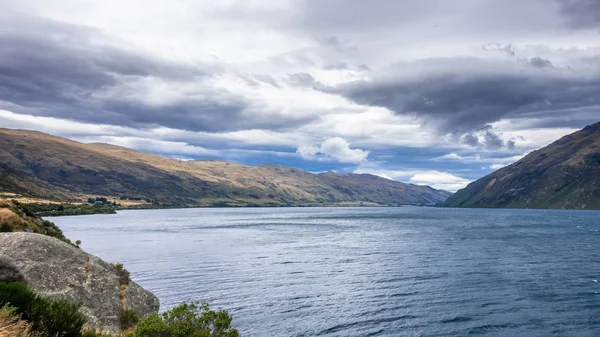 Vista panorâmica no lago Te Anau Nova Zelândia — Fotografia de Stock