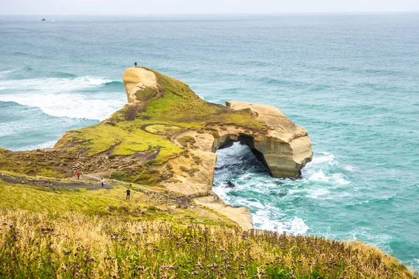 Pláž tunelu Nový Zéland — Stock fotografie