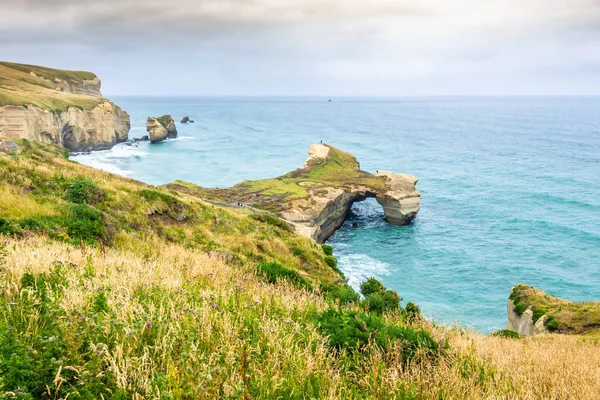 Tunnel Beach Nieuw-Zeeland — Stockfoto