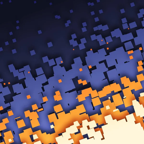 Abstract blue orange tiles background — Stock Photo, Image