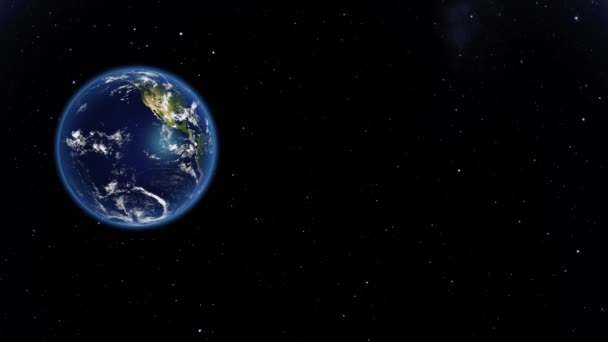 Planet Earth Illustration Animation Gjort Med Nasa Texturer — Stockvideo