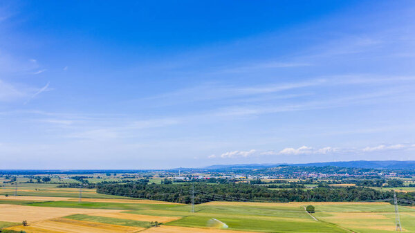 An image of an aerial view of Kaiserstuhl area south Germany