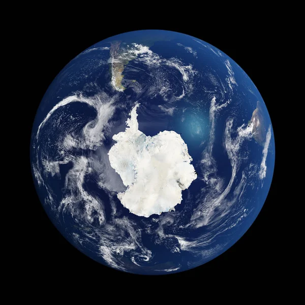 Earth South Pole done with NASA textures — Stock Photo, Image