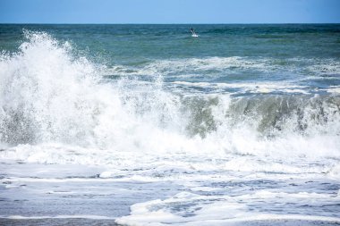 fırtınalı okyanus manzarası arka planı