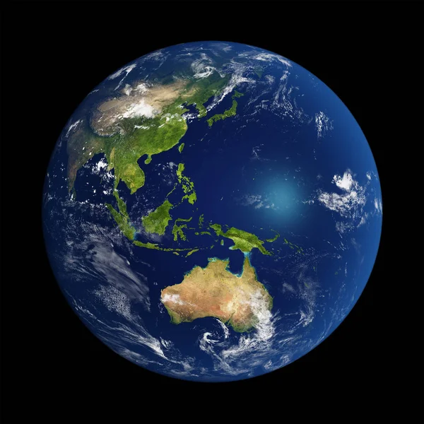 Planeten jorden gjort med Nasa texturer — Stockfoto