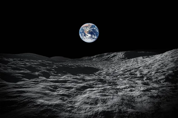 Vista sul nostro pianeta terra dalla luna — Foto Stock