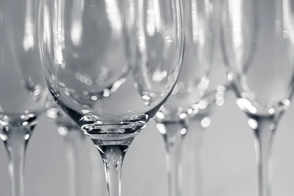Wineglass detay siyah ve beyaz — Stok fotoğraf